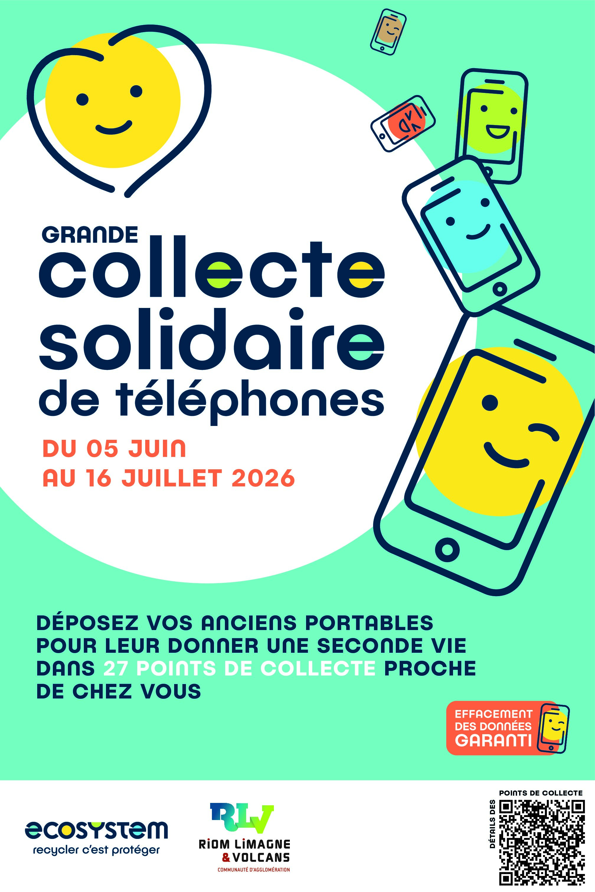 Affiche Collecte téléphones 2026