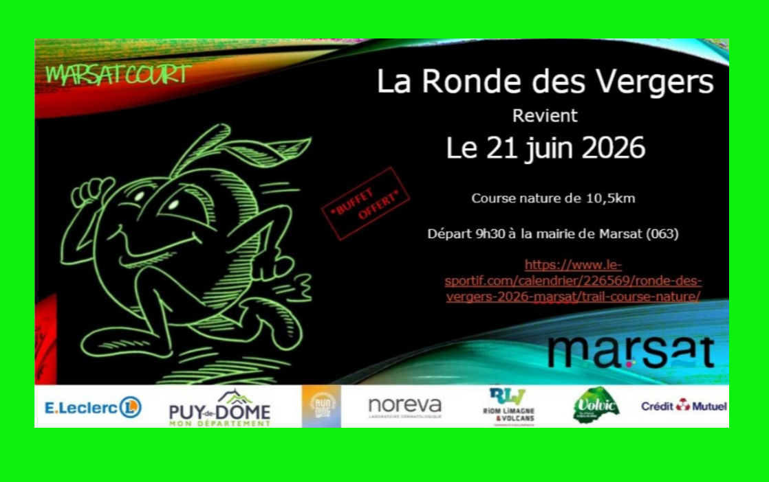 La ronde des vergers - Course nature organisée par Marsat Court